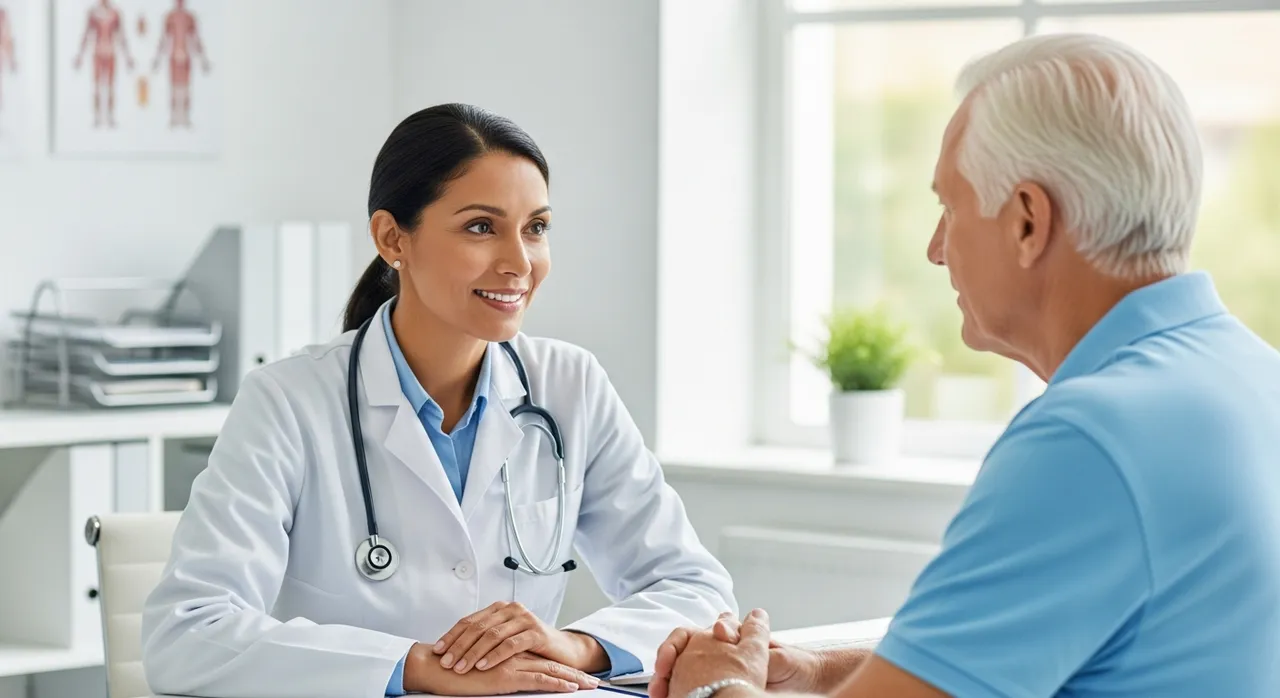 Senior health checkup consultation